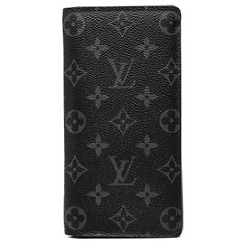 Portafoglio lungo Louis Vuitton Brazza Monogram Eclipse nero