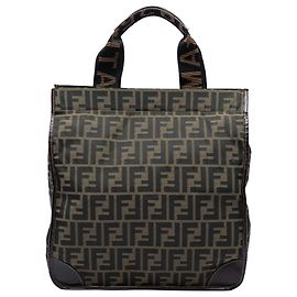 Fendi Shopping Tote aus braunem Zucca Canvas