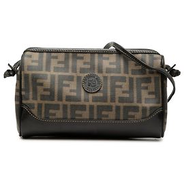 Borsa a tracolla Fendi Brown Zucca Coated Canvas
