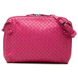 Bottega Veneta Borsa a tracolla Nodini in nappa Intrecciato rosa