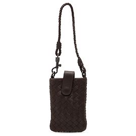 Porta teléfono Bottega Veneta en Nappa Intrecciato marrón