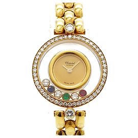 Chopard Happy Diamonds YG 20 3926-24 Damenuhr Goldenes Zifferblatt