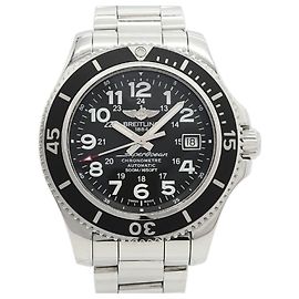 Orologio da uomo Breitling Superocean II A17365 Quadrante Nero