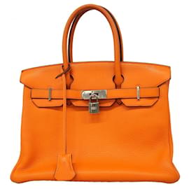 Hermès Borsa Hermes Birkin 30 in pelle Togo Orange