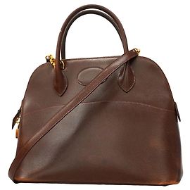 Hermès Bolsa Hermes Bolide 31 em couro de bezerro Box Brûlée