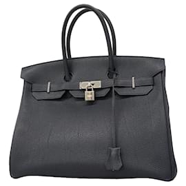 Hermès Bolso Hermes Birkin 35 en Blue Nuit