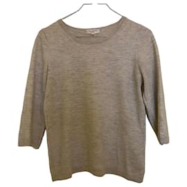 Jersey Eric Bompard Cachemira Beige Mangas 3/4
