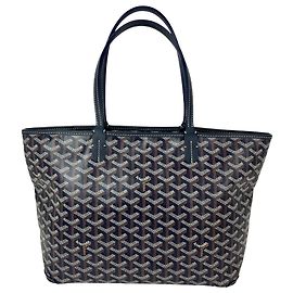 Sac cabas zippé Goyard Goyardine Artois PM Navy Blue