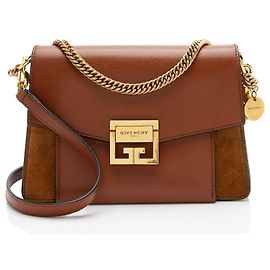 Borsa a spalla piccola GV3 Givenchy in pelle e camoscio