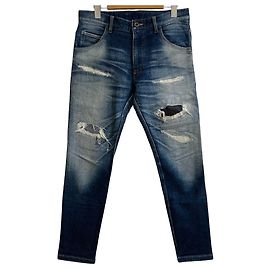 Autre Marque pantaloni in denim a maglia fitta wjk