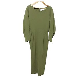 Autre Marque Mame Kurogouchi Curved Line Neck Kleid