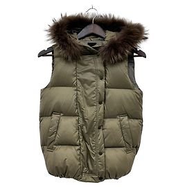 Autre Marque Chaleco de Plumas con Capucha Munich