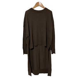 Autre Marque Top de punto en mezcla de lana MIDIUMISOLID