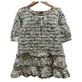 Autre Marque Blusa de manga corta con volantes y lazos PINK HOUSE