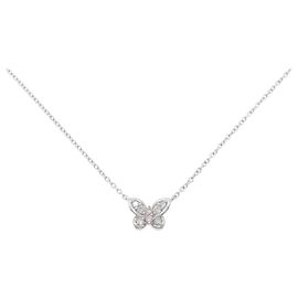 Autre Marque Collana a Farfalla in Diamante Rosa Pt900 Pt850