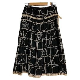 Autre Marque Falda de algodón con estampado de camelia Ingeborg