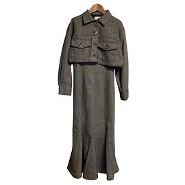 Autre Marque Conjunto Vestido-Chaqueta 2way de espiga And Couture
