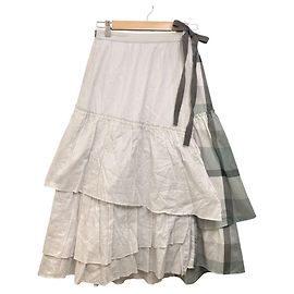 Autre Marque BLUE LABEL CRESTBRIDGE Vintage Washer Lawn Check Tiered Skirt