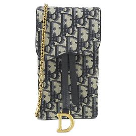Borsa a tracolla Christian Dior in tela DIOR OBLIQUE