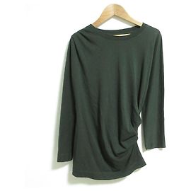 Autre Marque Dries Van Noten Asymmetrisches Baumwoll-T-Shirt mit Drapierung