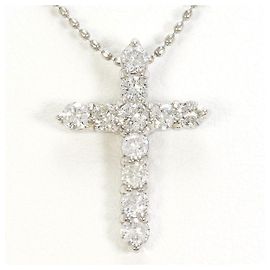 Autre Marque Collana a Croce in Platino PT850 PT900 con Diamanti