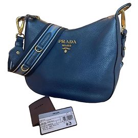 Borsa a tracolla Prada 1BC166 Blu Baltico