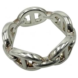 Hermès Anello Hermes Chaine d'Ancre Enchainée in Argento Sterling
