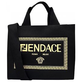 Versace x Fendi Canvas Tote Bag