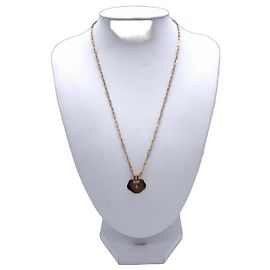 Autre Marque Collana Qeelin Peace Lock in oro rosa 18K, madreperla e diamanti