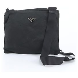 Bolsa Messenger Prada em nylon Tessuto com logo triangular