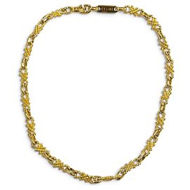 Céline Collana Choker CELINE Vintage con motivo a corda e catena