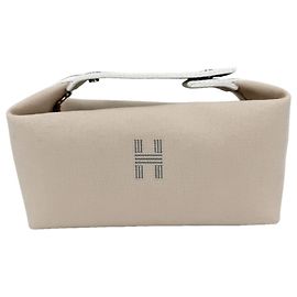 Hermès Borsa Hermes Beige/White