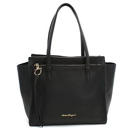 Salvatore Ferragamo Tote Bag aus schwarzem Kalbsleder