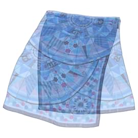 Hermès Foulard di seta blu Hermes