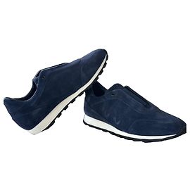 J.M. Weston Sneakers in camoscio blu navy
