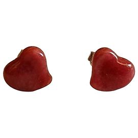 Orecchini Tiffany & Co. Elsa Peretti Open Heart Rodolite Argento