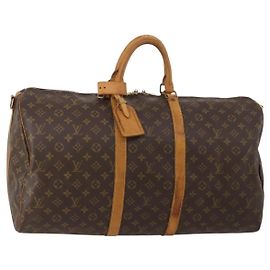LOUIS VUITTON Monogram Keepall Bandouliere 50 Boston Bag M41416 LV Auth 197044
