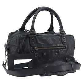 BALENCIAGA Borsa The Box Pelle 2way Nera 145694 Auth am12450V
