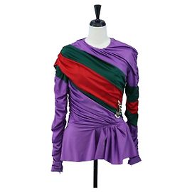 GUCCI Blouse Nylon The Hacker Project BALENCIAGA Collaboration Auth 198567M