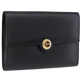 LOUIS VUITTON Epi Pochette Arche Shoulder Bag Black Noir M52572 LV Auth BA15120