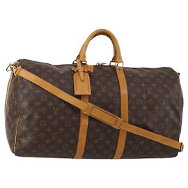 LOUIS VUITTON Monogram Keepall Bandouliere55 Boston Bag M41414 LV Auth 194862V