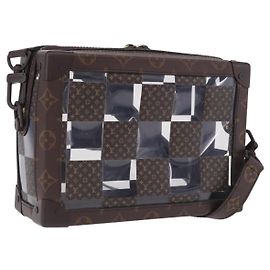LOUIS VUITTON Monogram Chess Slim Soft Trunk Bag M20871 LV Auth 195571SAM