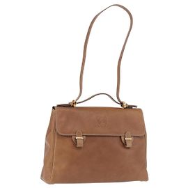 Borsa a mano LOEWE in pelle 2way marrone oro autentica 197164