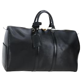 LOUIS VUITTON Epi Keepall 45 Boston Bag Black M42972 LV Auth 199574V
