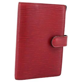 LOUIS VUITTON Funda de agenda Epi Agenda PM Roja R20057 LV Auth 199234