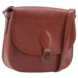 Borsa a tracolla LOUIS VUITTON Epi Saint Cloud GM Brown M52193 LV Auth BA15091