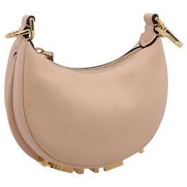 Borsa a mano FENDI Nano Fendigraphy in pelle Rosa con dettagli dorati 7AS089 Auth 199003M