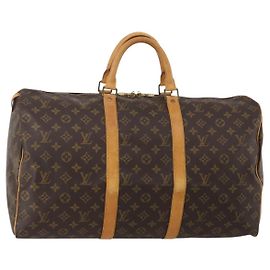 LOUIS VUITTON Monogram Keepall 50 Boston Bag M41426 LV Auth 198704