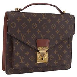 LOUIS VUITTON Monogram Monceau28 Hand Bag M51185 LV Auth 197753