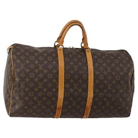 LOUIS VUITTON Monogram Keepall 55 Boston Bag M41424 LV Auth 195172